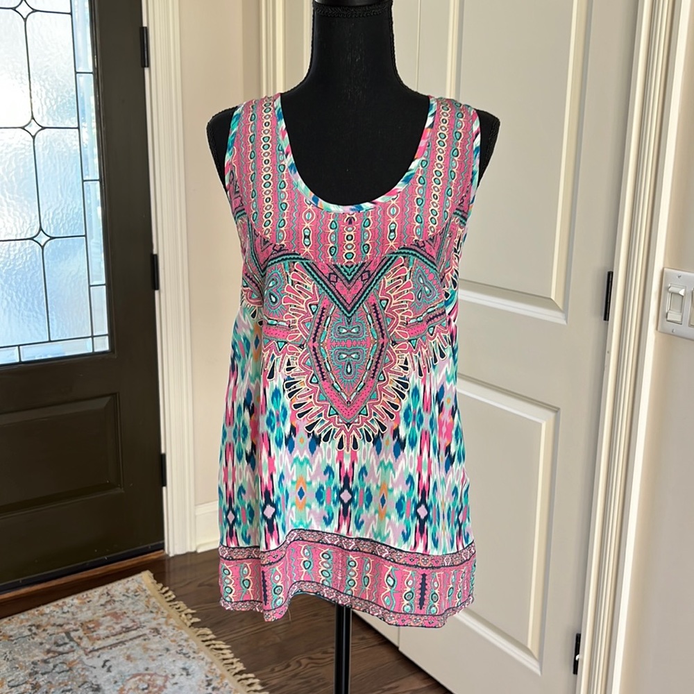Tolani silk tank top